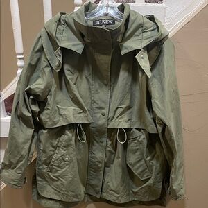 J. Crew Women's Olive Utility Jacket with Hood